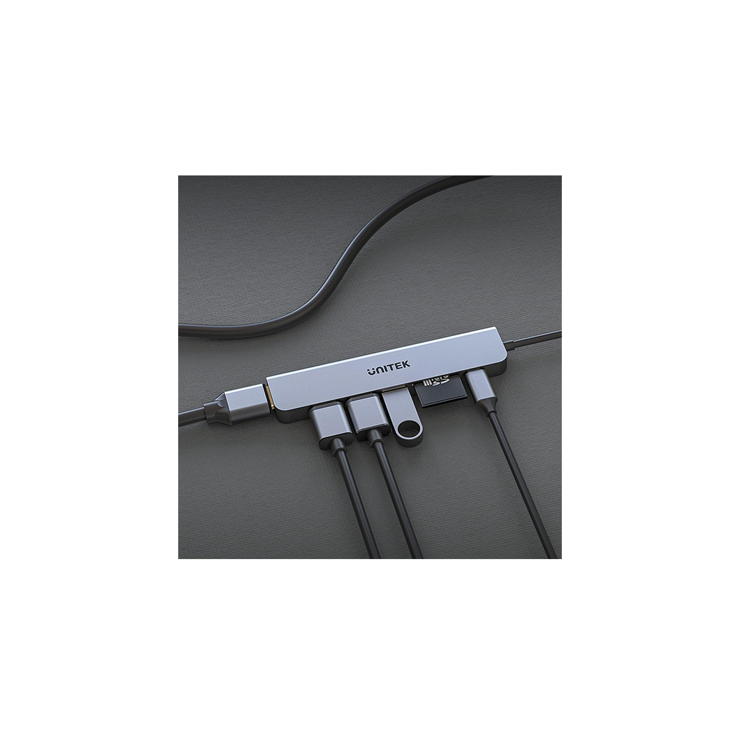 موزع Unitek H1118A uHUB S7+ USB-C 7 في 1 بسرعة 5 جيجابت في الثانية مع HDMI بدقة 4K وتوصيل طاقة 100 وات موزع Unitek H1118A uHUB S7+ USB-C 7 في 1 بسرعة 5 جيجابت في الثانية مع HDMI بدقة 4K وتوصيل طاقة 100 وات